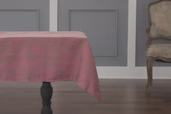 Loire Linen Jacquard Tablecloth - Wild Rose