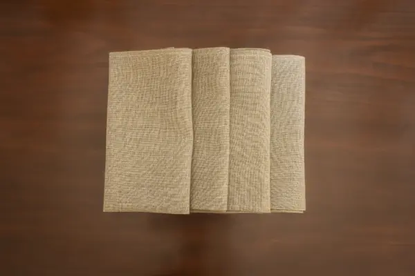 linen dining napkin set in cinnamon by Sullivan Mercantile.