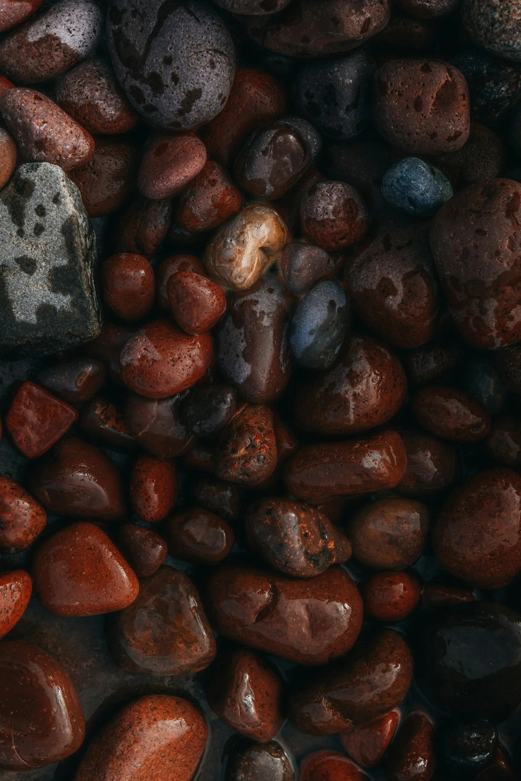 Pebbles in earth tones